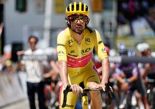 Ben Healy in the yellow jersey